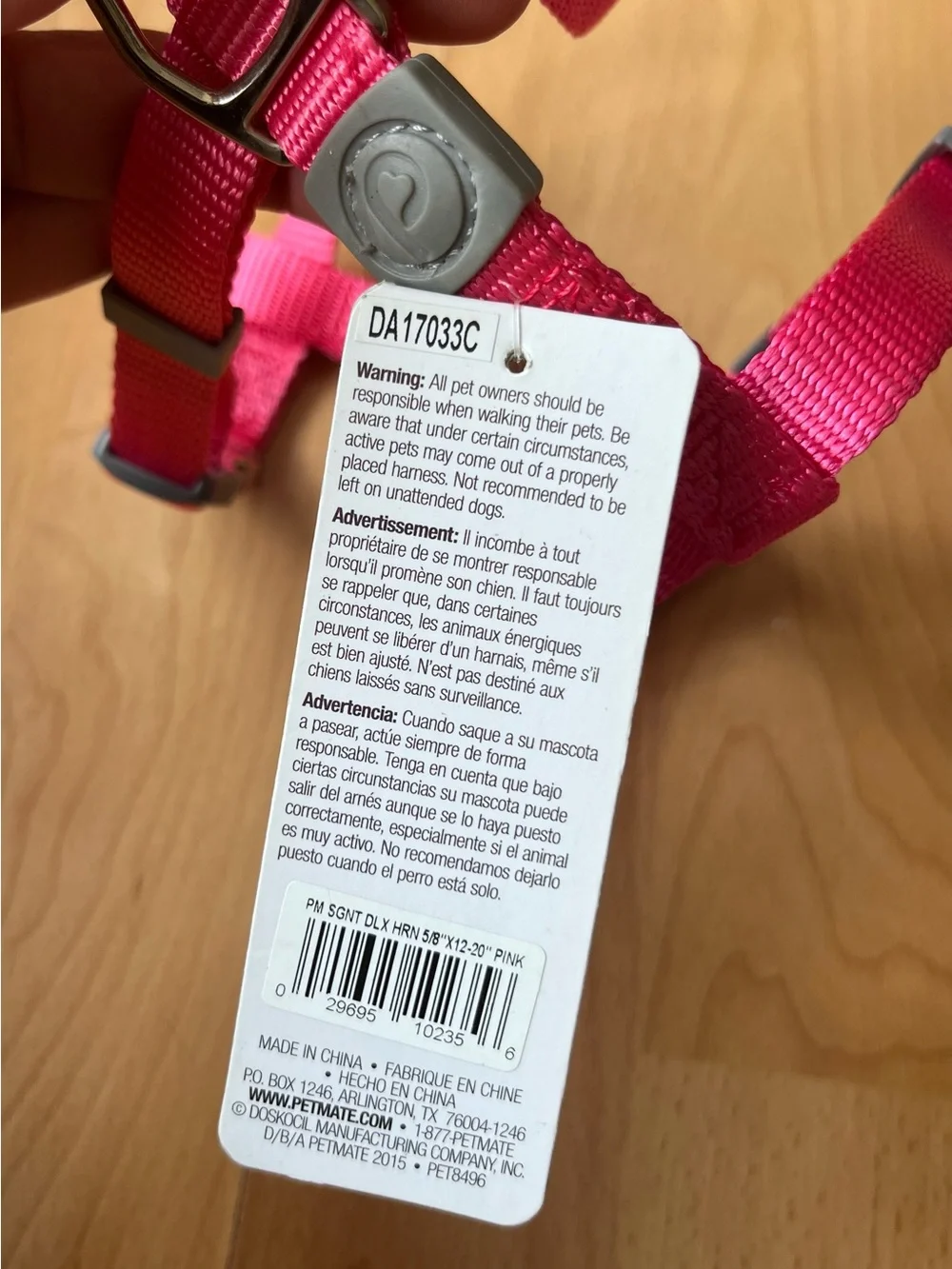 Petmate Deluxe Signature Hot Pink Dog Harness